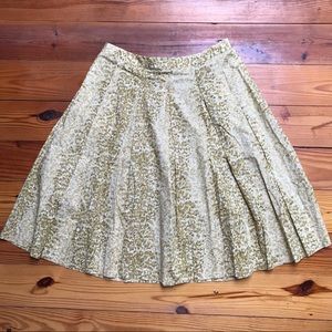 Talbots Wheat Yellow A-Line Flare Skirt, EUC, 10
